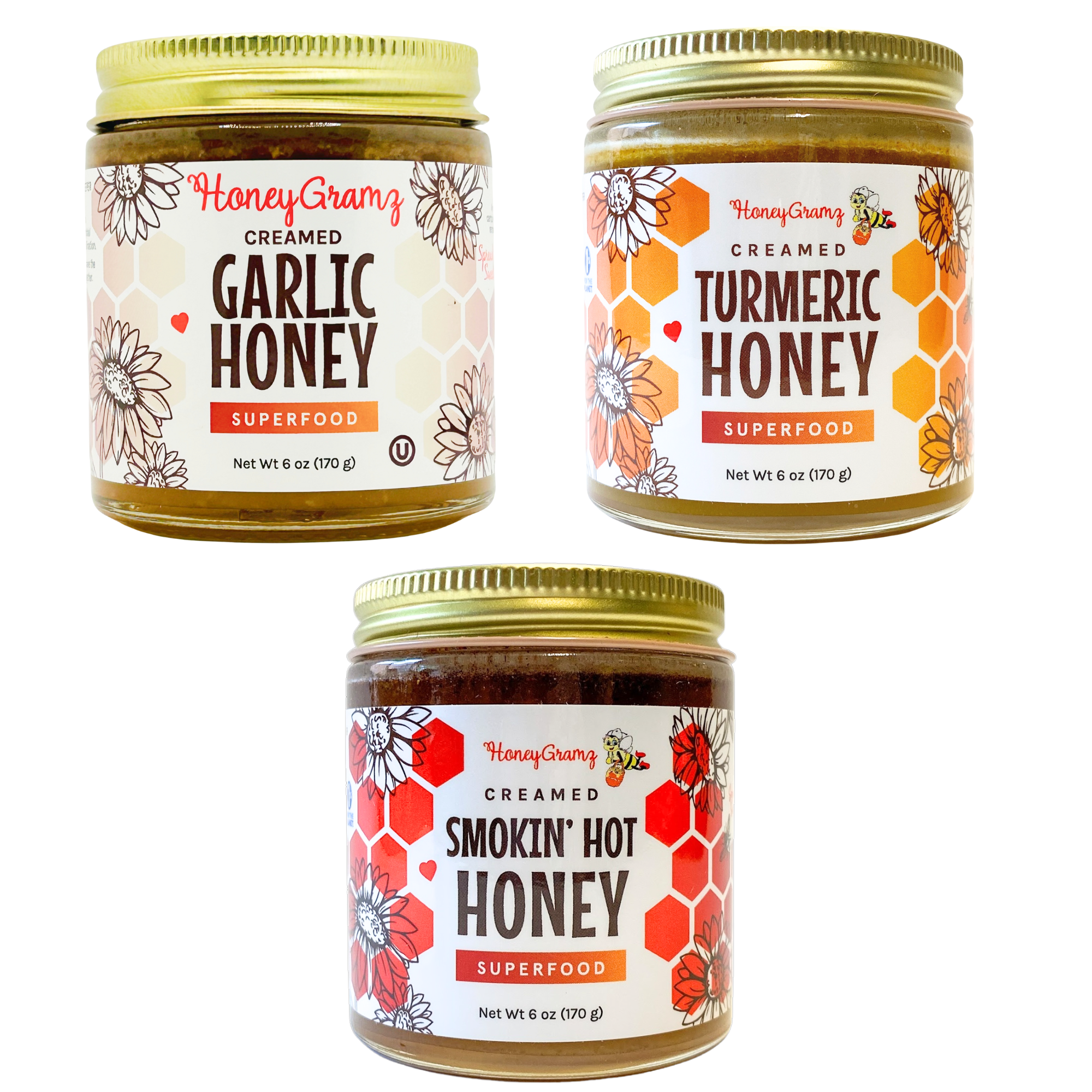 Queen Bee's BBQ Creamed Honey Trio – HoneyGramz