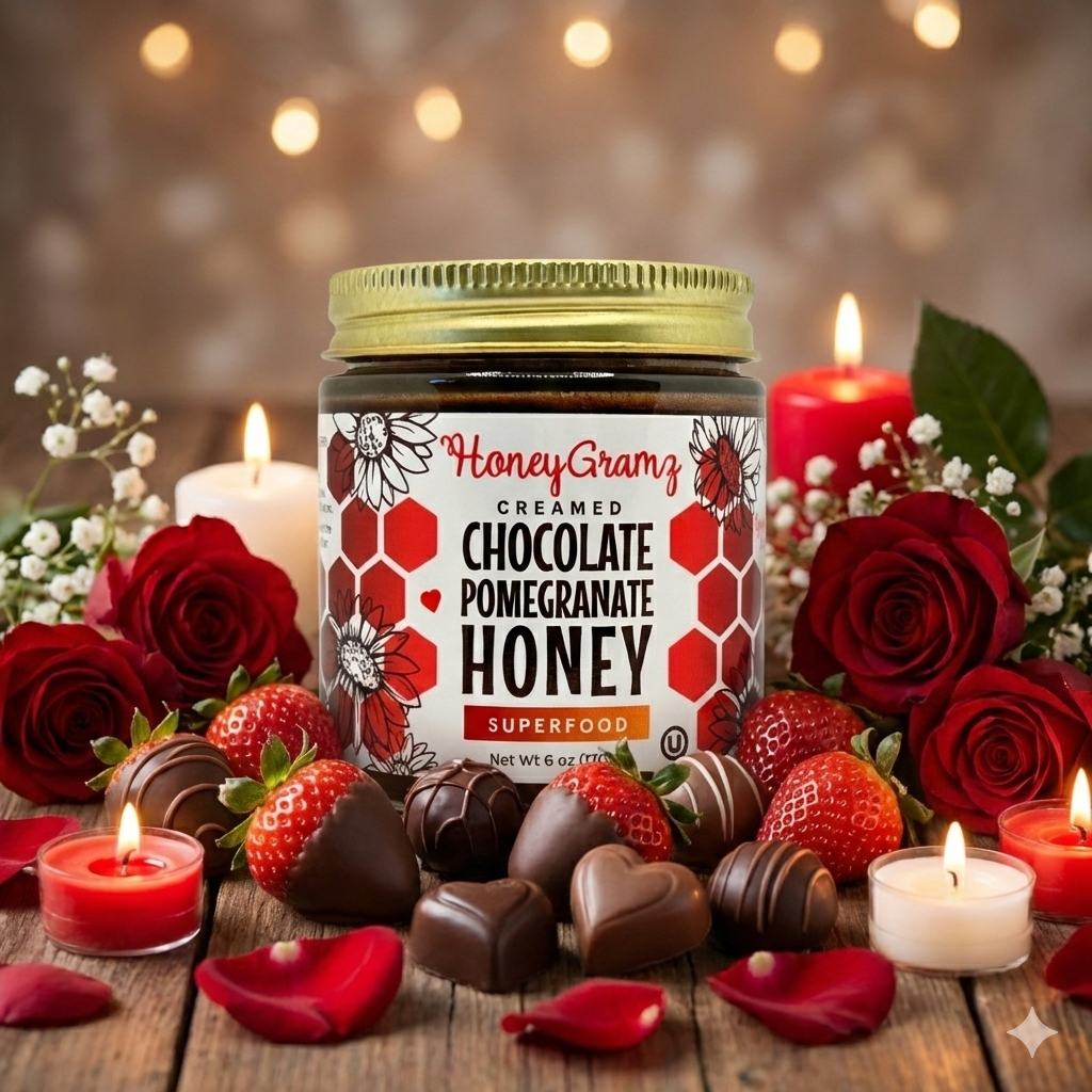 Organic Chocolate Pomegranate Honey – HoneyGramz