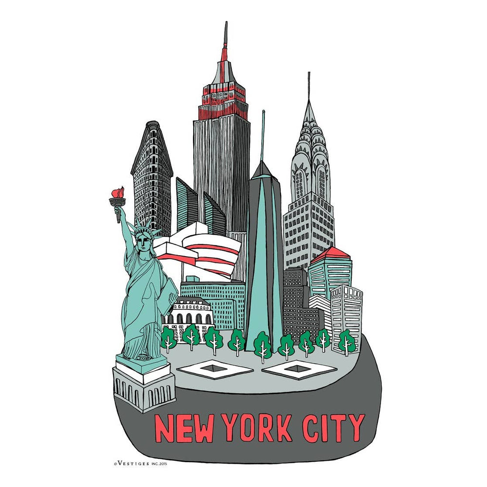 New York City Collage Tea Towel