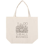 I Love Small Business Tote Bag