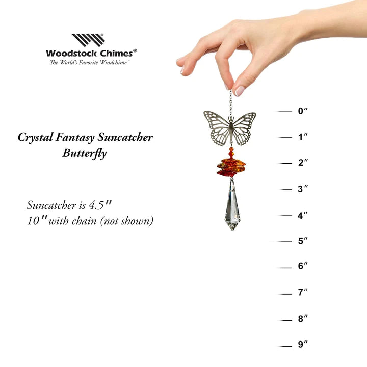 Woodstock Chimes - Crystal Fantasy Butterfly Suncatcher