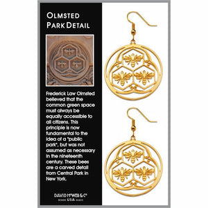 Olmsted Central Park Bees Earrings