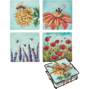 Spring Flowers Coaster Set