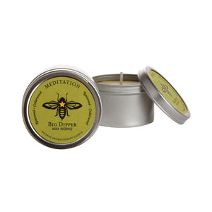 Beeswax Tin Candle - Meditation (Cedarwood & Balsam)