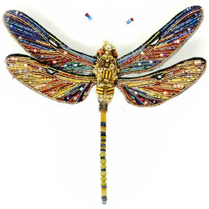 Brown Hawker Dragonfly Brooch Pin