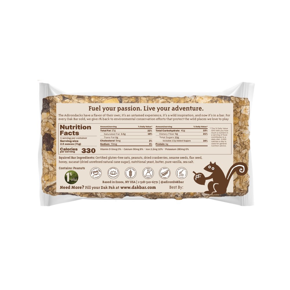 Dak Bar - Squirrel (Cranberry, Peanut & Sesame)