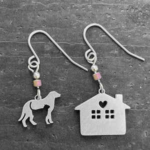 Dog, Cat & House Earrings