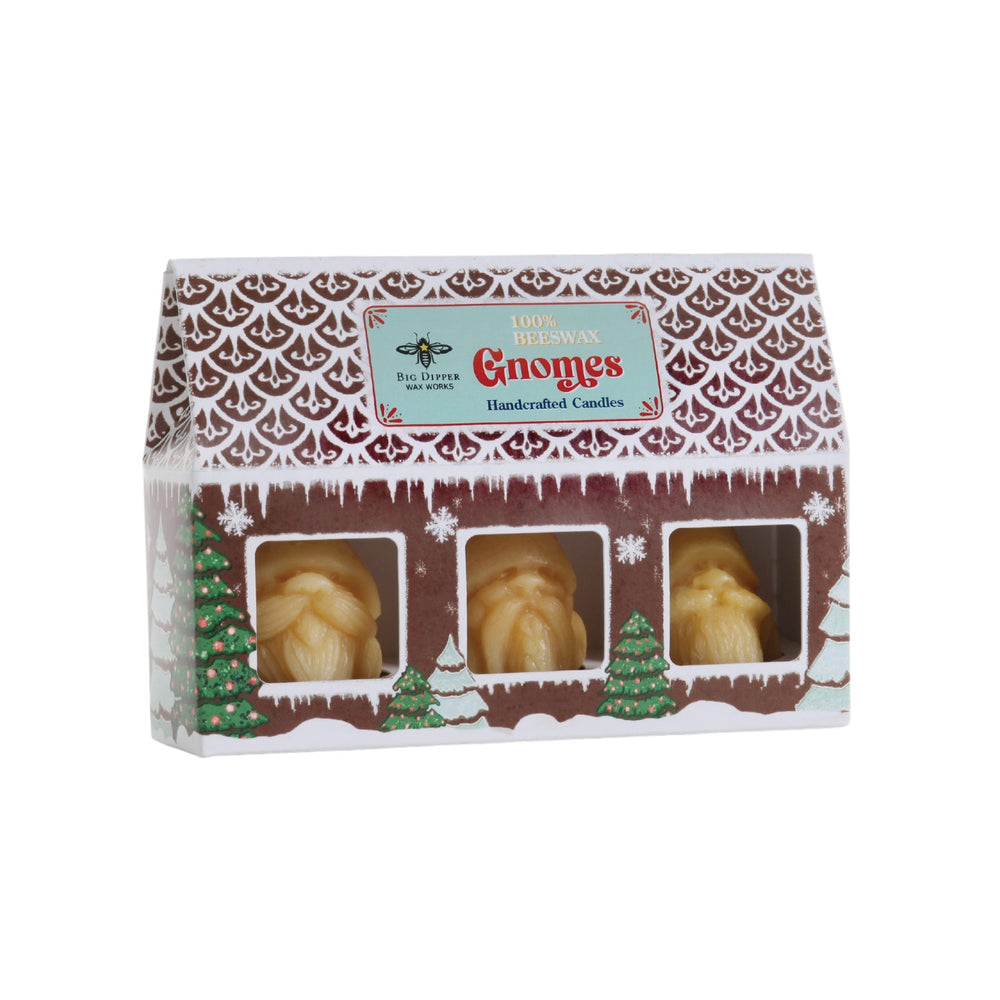 Beeswax Holiday Gnome Candle 3 pk