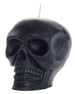 Beeswax Black Skull Candle