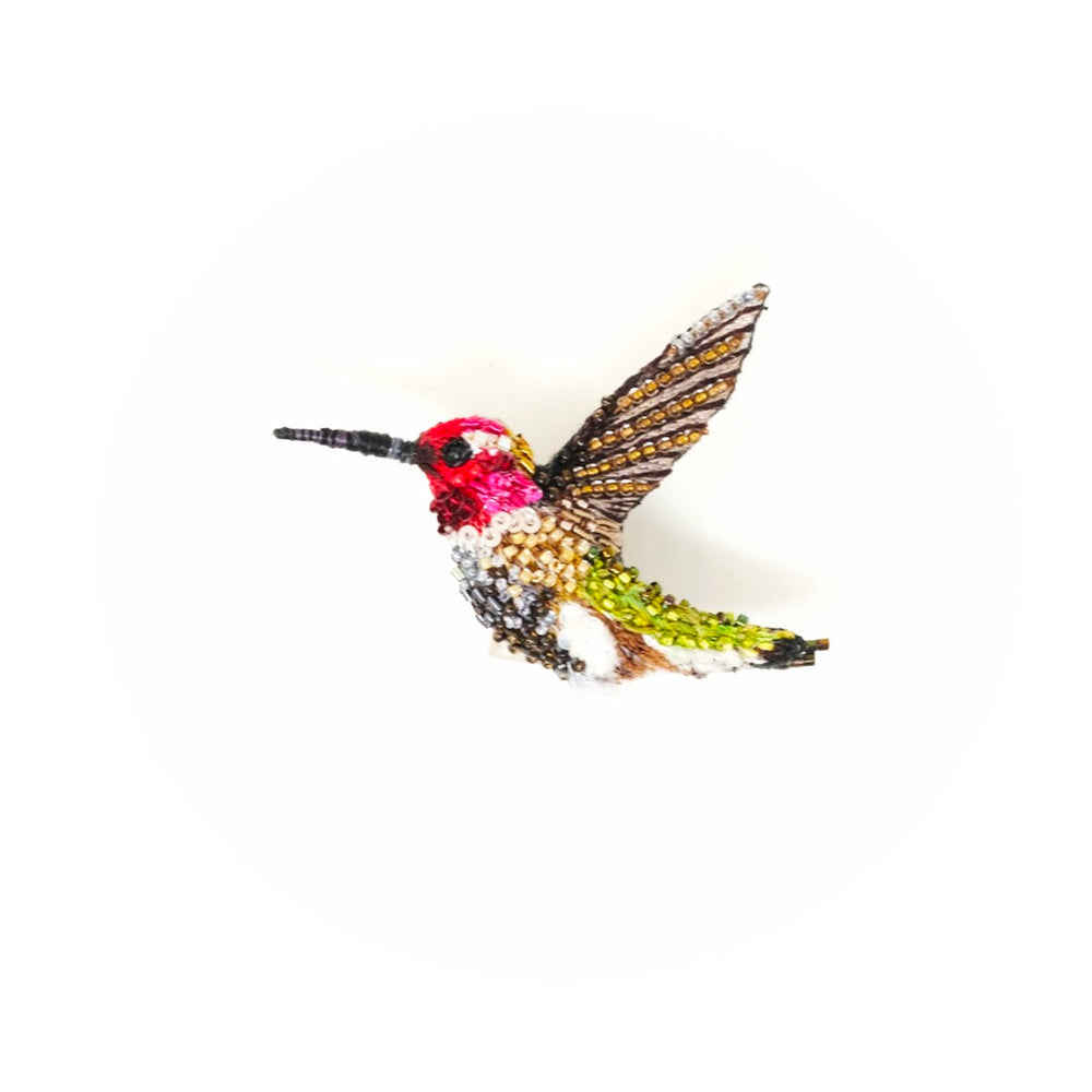 Sparkling Hummingbird Brooch Pin