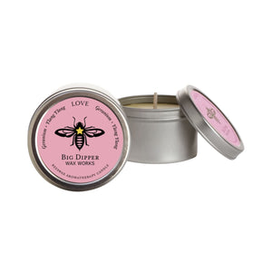 Beeswax Tin Candle - Love (Geranium & Ylang Ylang)