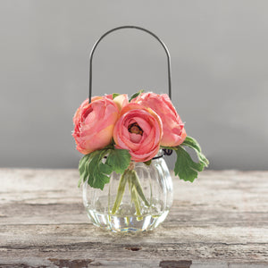 
            
                Load image into Gallery viewer, Pink Ranunculus - Glass Vase
            
        