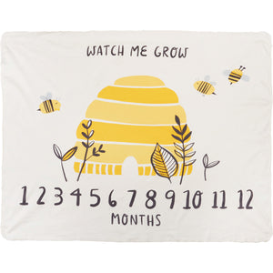 
            
                Load image into Gallery viewer, Milestone Blanket - Watch Me Grow (Bees)
            
        
