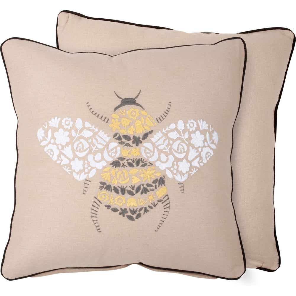 
            
                Load image into Gallery viewer, Pillow - Floral Bee
            
        