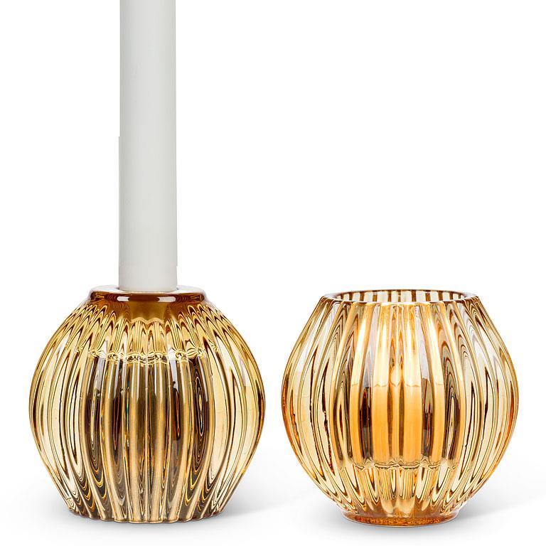 Reversible Candle Holder - Amber
