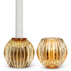 Reversible Candle Holder - Amber