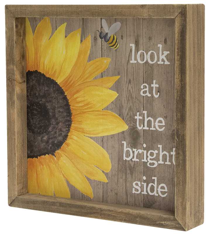 Bee Blessed Sunflower Happiness Box Signs