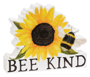 Bee Happy & Kind Sunflower Block
