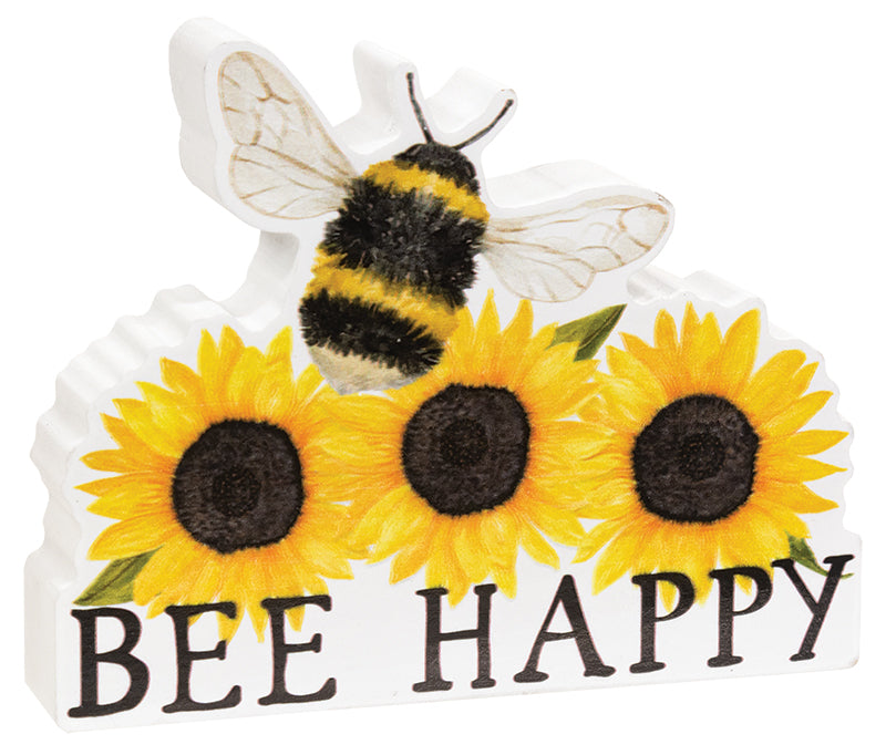Bee Happy & Kind Sunflower Block