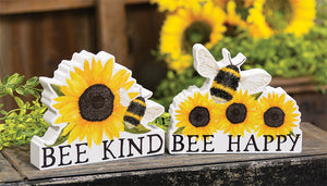 Bee Happy & Kind Sunflower Block