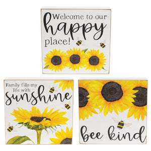 Sunflower Happiness Box Signs