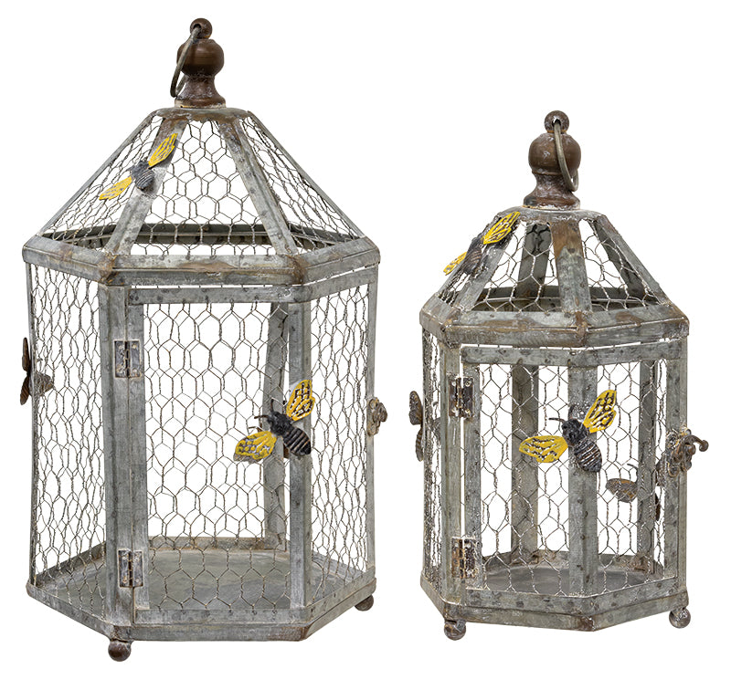 Rustic Bee metal Birdcage