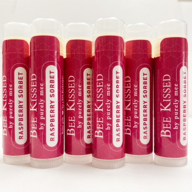 Bee Kissed Organic Lip Balms - Raspberry Sorbet