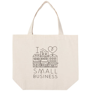 I Love Small Business Tote Bag