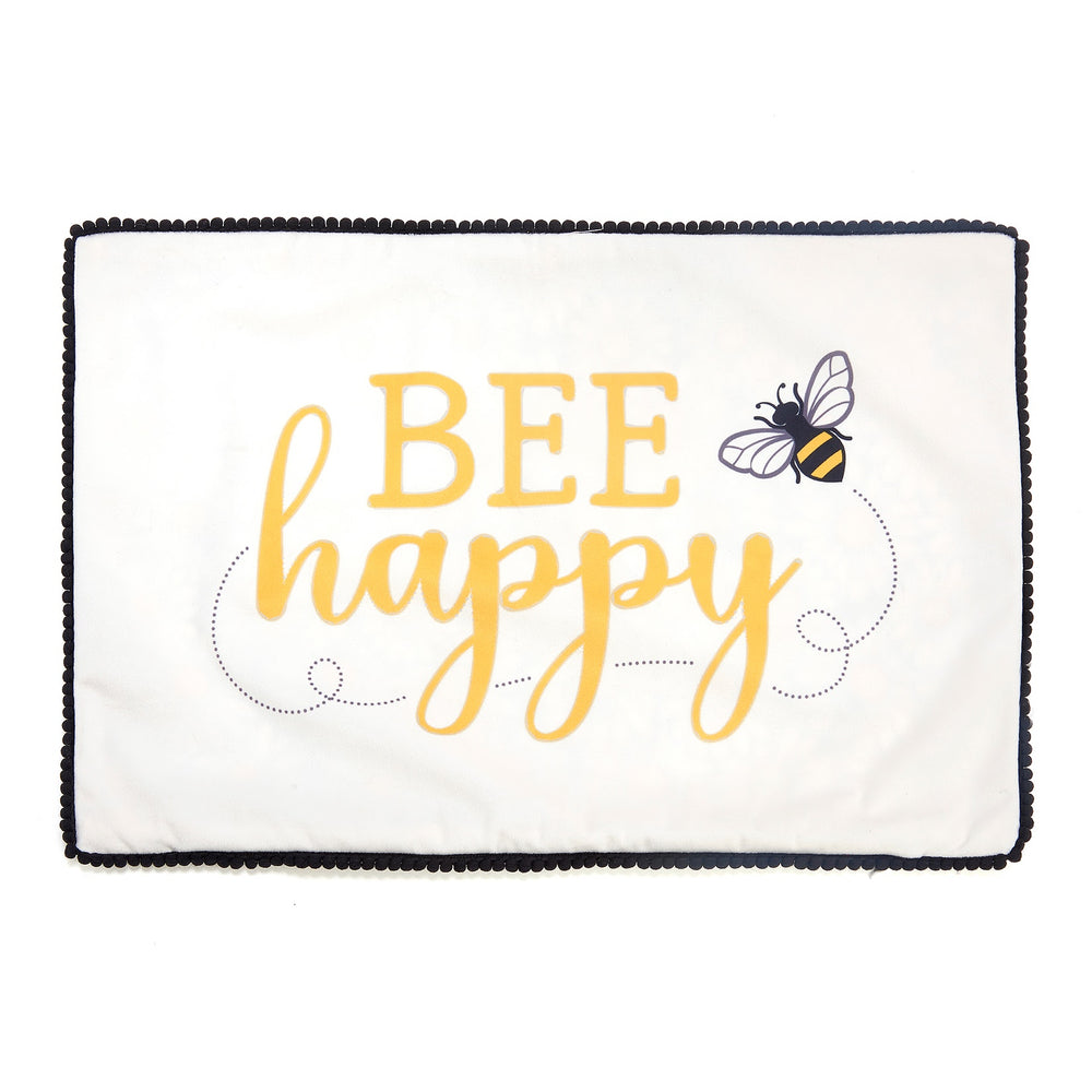 Bee Happy Pillow Cover