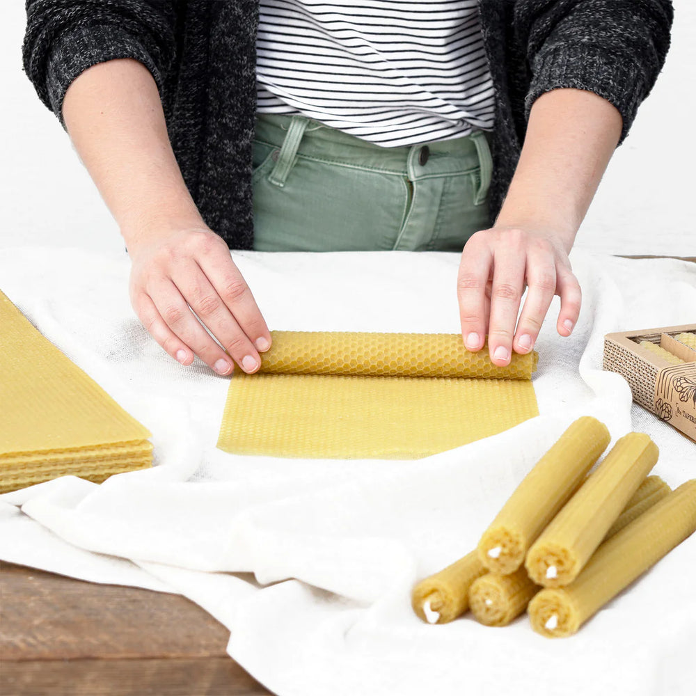 Honeycomb Beeswax Tapers