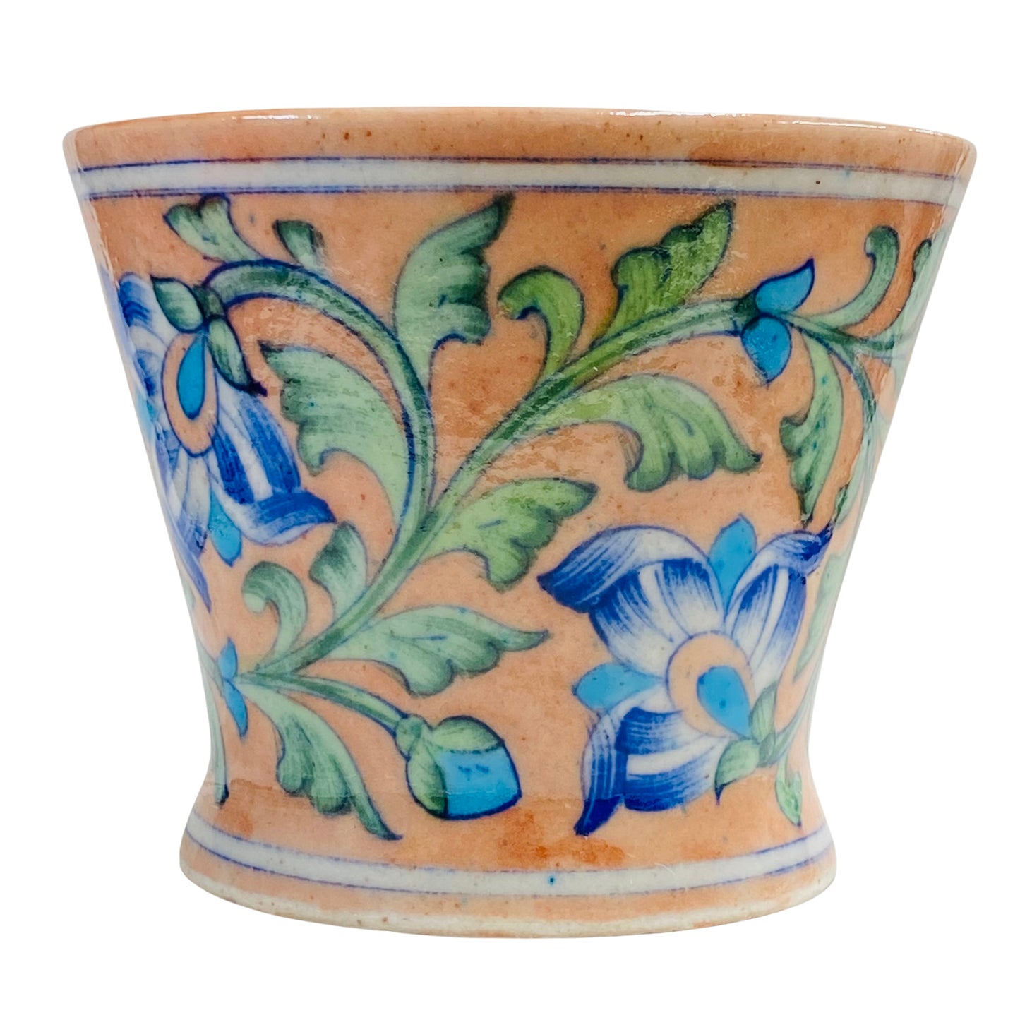 hand painted ceramic flower pots Handpainted Flower Pot Delphinium