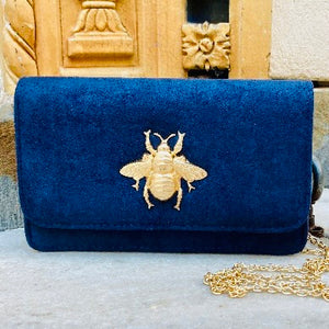 Ruby Suede Bag (Navy)