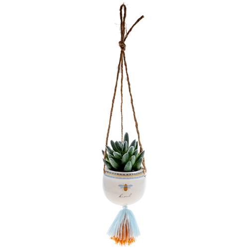 Hanging Succulent Pots- Bee Kind