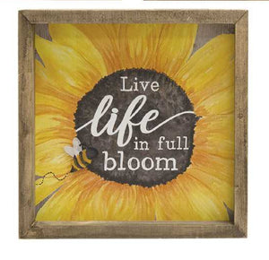 Bee Blessed Sunflower Happiness Box Signs