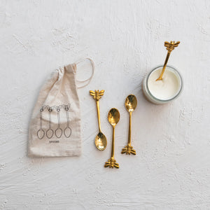Brass Bee Spoons
