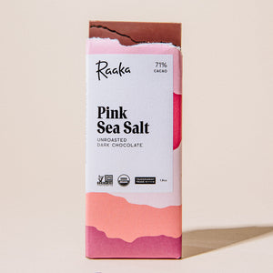 
            
                Load image into Gallery viewer, Raaka Pink Sea Salt Chocolate Bar
            
        