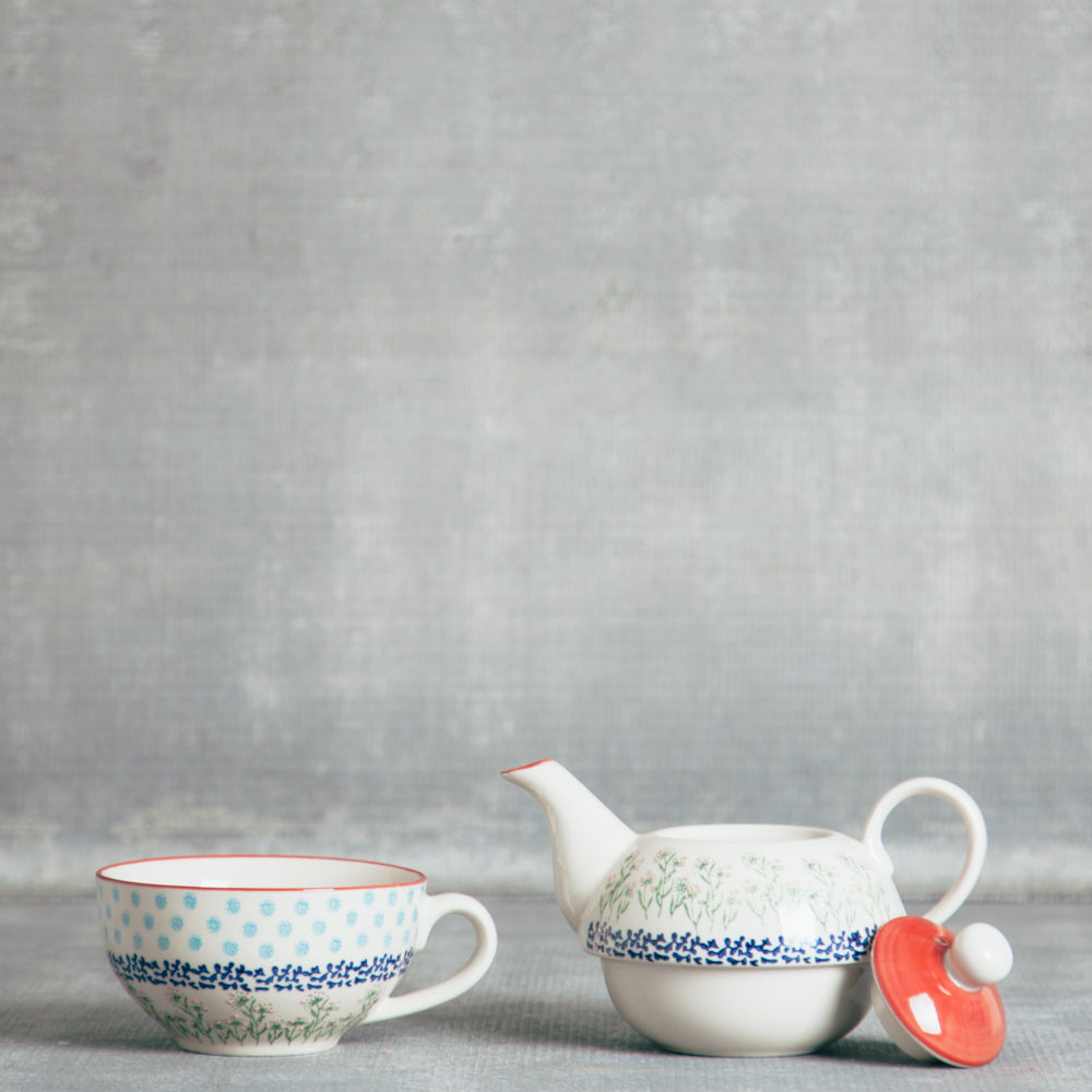 Tea-For-One Tea Pot & Mug Set
